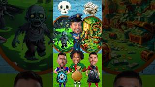 Zombies o Dinero ☠️ Ronaldo vs Messi vs Ishowspeed [upl. by Drusi]