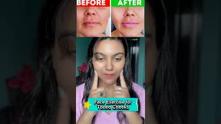 Face Exercise For Toned Cheeks faceexercise shorts cheeks [upl. by Esaele]