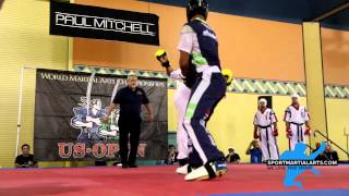 Raymond Daniels vs Nico Negron  Mens Team Sparring  US Open 2014 [upl. by Filler]