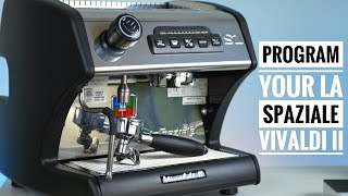 How to Program La Spaziale Vivaldi II Espresso Machine EXPLAINED [upl. by Kalam914]