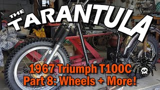 1967 Triumph T100C PT 8 quotThe TARANTULAquot WHEELS  MORE  Barn Find Desert Sled [upl. by Lallage]