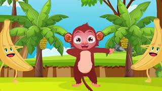 Monkey Loves Bananas  Monkey Dance  Kids Songs [upl. by Artep]