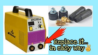 DIY Replace your arc welding machine male female connector with ease👉 [upl. by Allemap]