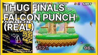 Thug Finals Falcon Punch Real ZrAcid  Smash Melee Highlights [upl. by Joice421]