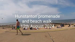 Hunstanton promenade and beach walk 12082024 [upl. by Korey]