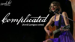 Taylor Swift  Complicated Cover Live on the Speak Now World Tour [upl. by Adnovay]