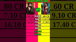 Gadar 2 vs Stree 2 movie 21 Days Official Indias total net collection comparison shorts।। shorts [upl. by Enymsaj]