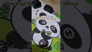 I tried diamond painting for the first time  Tamil crochet diamondpainting panda [upl. by Leerzej]