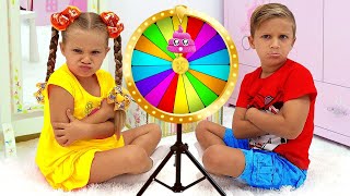 Diana and Roma are playing Magic Wheel Challenge [upl. by Hilly]