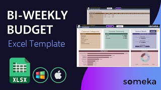 BiWeekly Budget in Excel  TwoWeek Budget Excel Template [upl. by Sutniuq474]