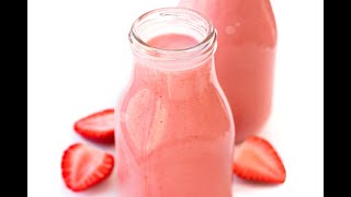 3 Ingredient Strawberry Smoothie Recipe [upl. by Leary]