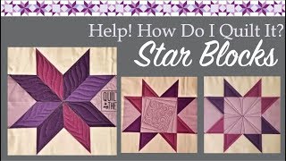 4 Ways To Machine Quilt Star Blocks Week 4 Freemotion Challenge Quilting Along [upl. by Bever]