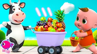 Lola The Cow Song  Baby Want Fruits Animal Farm Songs Nursery Rhymes And Kids Songs [upl. by Areta]