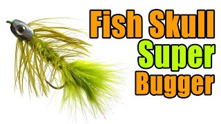 Fish Skull Super Bugger Streamer Fly Tying [upl. by Norraa]