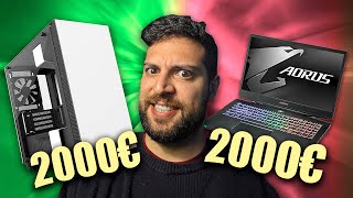 ¡Portatil de 2000€ VS PC 2000€ ¿Donde está la diferencia  Aorus 15 Portatil Gaming RTX 2060 [upl. by Nelia]