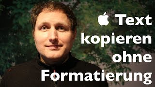 Mac Text ohne Formatierung kopieren und einfügen [upl. by Anoynek]