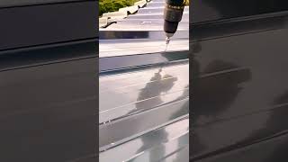 Self drilling screw on grey colour sheet  screwing on sheet [upl. by Xilef808]