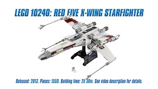 Lego Star Wars 10240 Red Five Xwing Starfighter Unboxing Speed Build amp Review [upl. by Lough311]