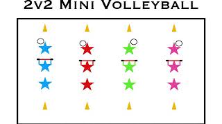 PE Games  2v2 Mini Volleyball [upl. by Barcot]