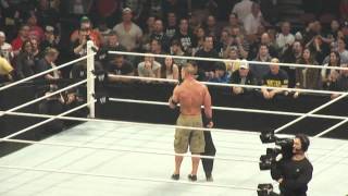 Raw after WrestleMania John Cena addresses crowd after show and dances while crowd Fandangos [upl. by Senga190]