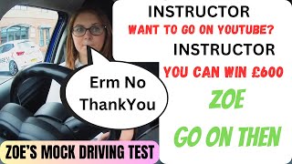 UK Mock Driving Test For Zoe Driving Instructor Expects Zoe To Pass Her Mock Test [upl. by Nesahc]