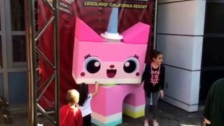 Unikitty Character Meet amp Greet LegoLand California 2016 Movie [upl. by Ehcropal]