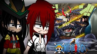 Yonkous React To Future  One piece  Gacha react [upl. by Anidualc]