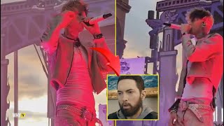 MGK Raps Eminem Diss Rap Devil With Changed Lyrics During His Live Performance In Cleveland [upl. by Lizbeth]