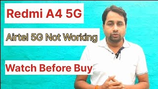 Redmi A4 Airtel 5G Not Working [upl. by Eehc]