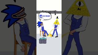 Bill Cipher disturb shin sonic Gravity Falls billcipher animationmeme [upl. by Lavella381]