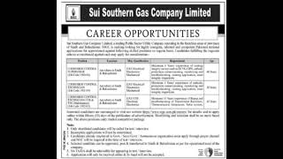 Jobs in Sui Southern Gas Company Limited jobs [upl. by Lunneta]