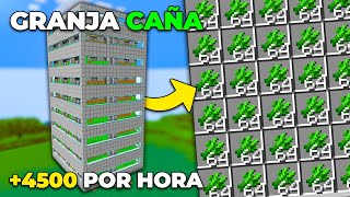 GRANJA de CAÑA de AZÚCAR 120 4500Hora  Minecraft Java y Bedrock Tutorial [upl. by Shoshanna]