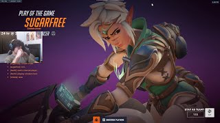 POTG Sugarfree INSANE Tracer Season 8 Top 500 Gameplay Overwatch 2 [upl. by Maxfield]