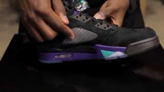 Air Jordan 5 quotBlack Grapequot Unboxing [upl. by Hyams]