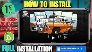 HOW TO INSTALL GTA SAN ANDREAS IN ANDROID  HOW TO INSTALL GTA SA IN MOBILE  NO CRASH  NO LAG [upl. by Selfridge]