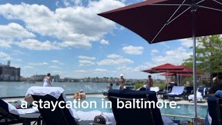 baltimore staycation l sagamore pendry hotel [upl. by Akihc164]