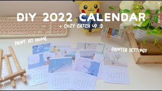 How to make desk calendars at home 🖨 printer settings using Canon Pixma 🌼 sticker business vlog [upl. by Emeline371]