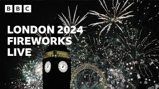 Happy New Year Live 🎆 London Fireworks 2024 🔴 BBC [upl. by Ladnyc]