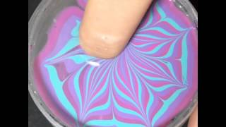 Nail Art Tutorial Water Marble Manicure [upl. by Nillad]