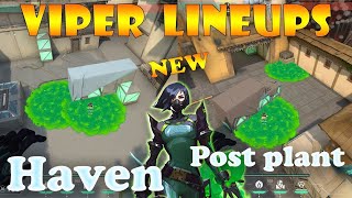 ALL VIPER LINEUPS ON HAVEN SETUPS GUIDE VALORANT 2024 [upl. by Sharron775]