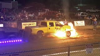 Hell of a Fire Show  Truck Pulling Fail  Keystone Nationals 61524 [upl. by Tilla10]