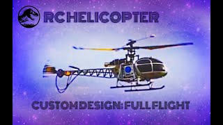 WLtoys V915 Lama RC Helicopter  Custom Jurassic World design [upl. by Azarcon]