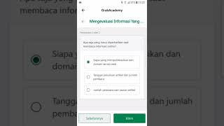 Jawaban Grab Academy II Mengevaluasi Informasi Yang Diterima [upl. by Hephzibah]