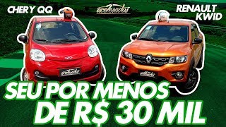 OS MAIS BARATOS DO BRASIL RENAULT KWID E CHERY QQ VALEM O SEU DINHEIRO ESPECIAL 164  ACELERADOS [upl. by Craig]