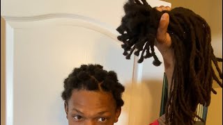 LOC UPDATE HE CUT HIS LOCS AND REATTACHED [upl. by Imre460]