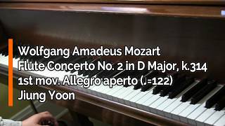 Piano Part  Mozart Flute Concerto No 2 in D Major k314  1st mov ♩122 [upl. by Blane]