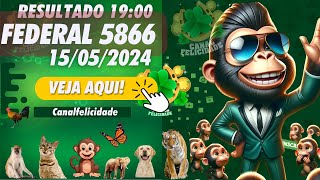 🔴 RESULTADOS AO VIVO  LOTERIA FEDERAL DO BRASIL extração 5866  JOGO DO BICHO  Live 15052024 [upl. by Carmena]