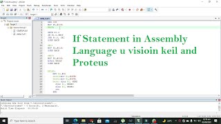 if statement in 8051 assembly language in uvision keil and proteus [upl. by Cynar830]