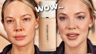 LAURA MERCIER REAL FLAWLESS WEIGHTLESS PERFECTING FOUNDATION REVIEW amp WEAR TEST NO FILTER [upl. by Favin]