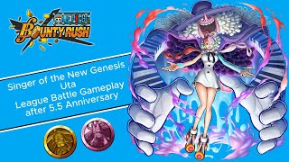 Singer of the New Genesis V2 UTA League Battle Gameplay after 55  One Piece Bounty Rush [upl. by Lledniw]